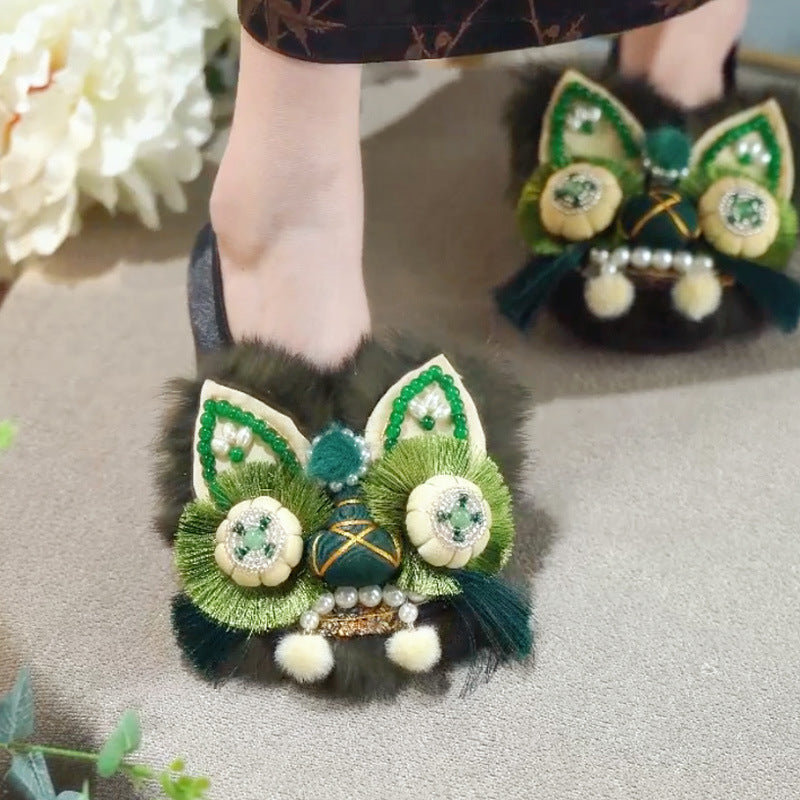 Cartoon Embroidered Tiger-head Shoes SE23586