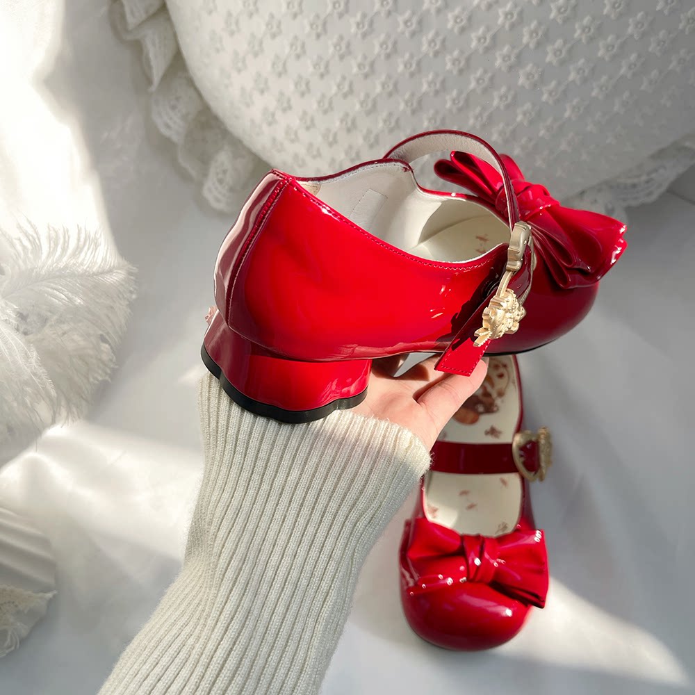 Cat Claw Bow Heel Shoes SE23916