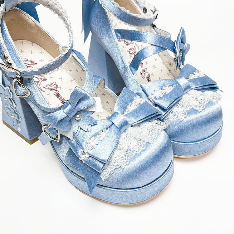 Cherry Blossom Bow Heel Shoes SE23798