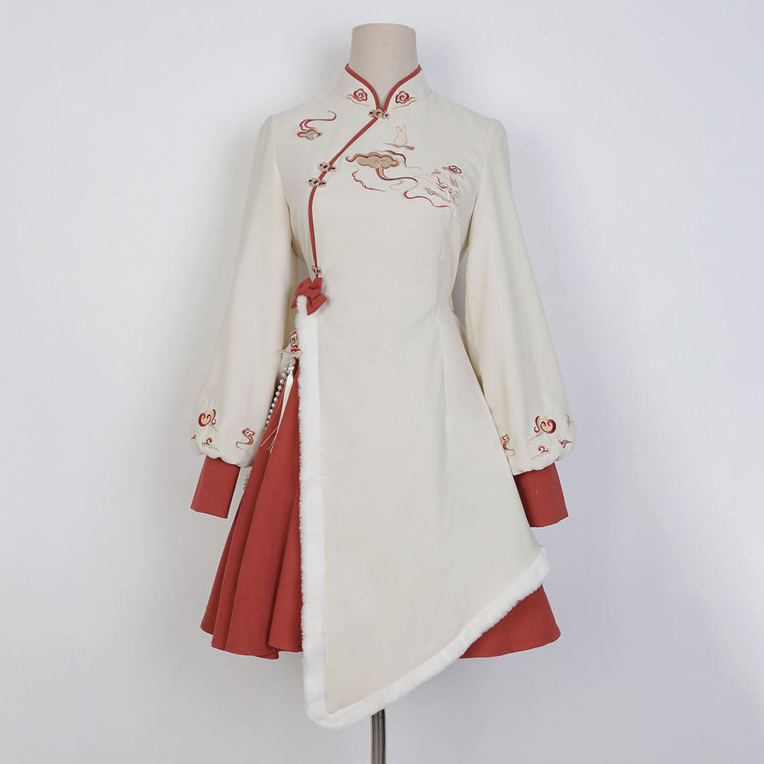 Cloud Rabbit Shawl Dress Set SE23017