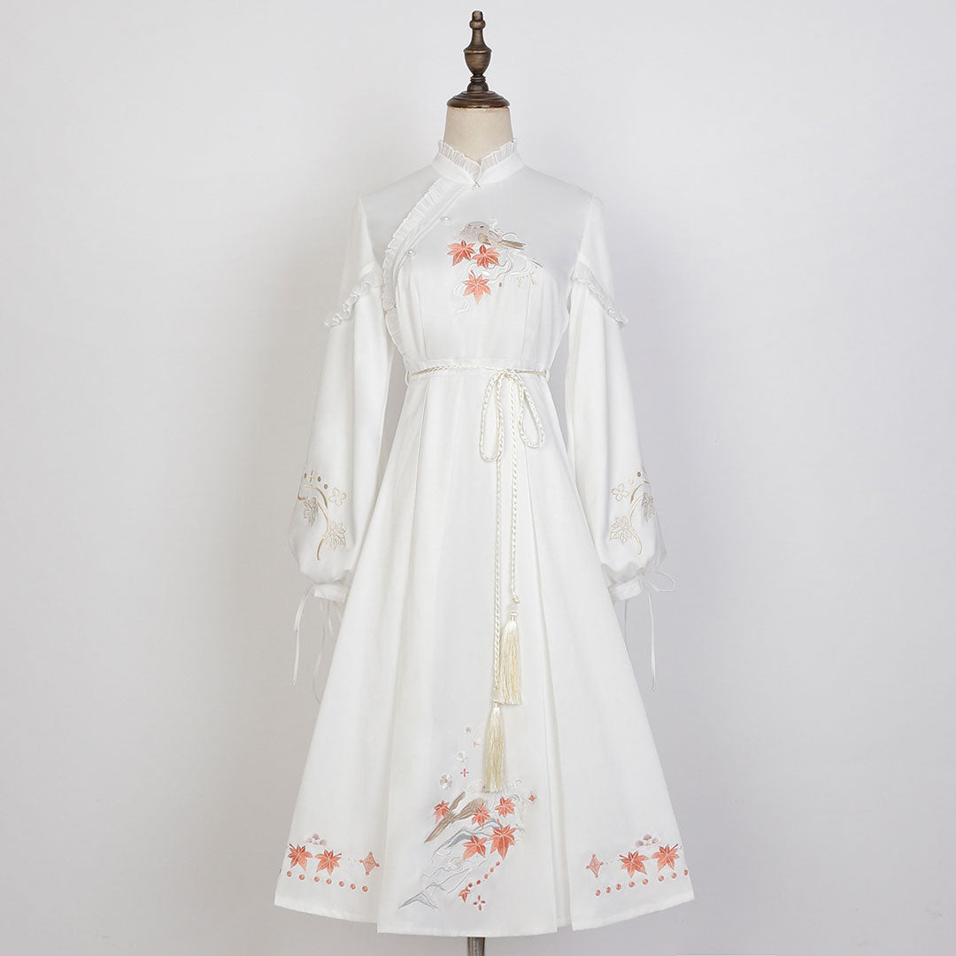 Cute Bird Tassel Flower Dress SE22814