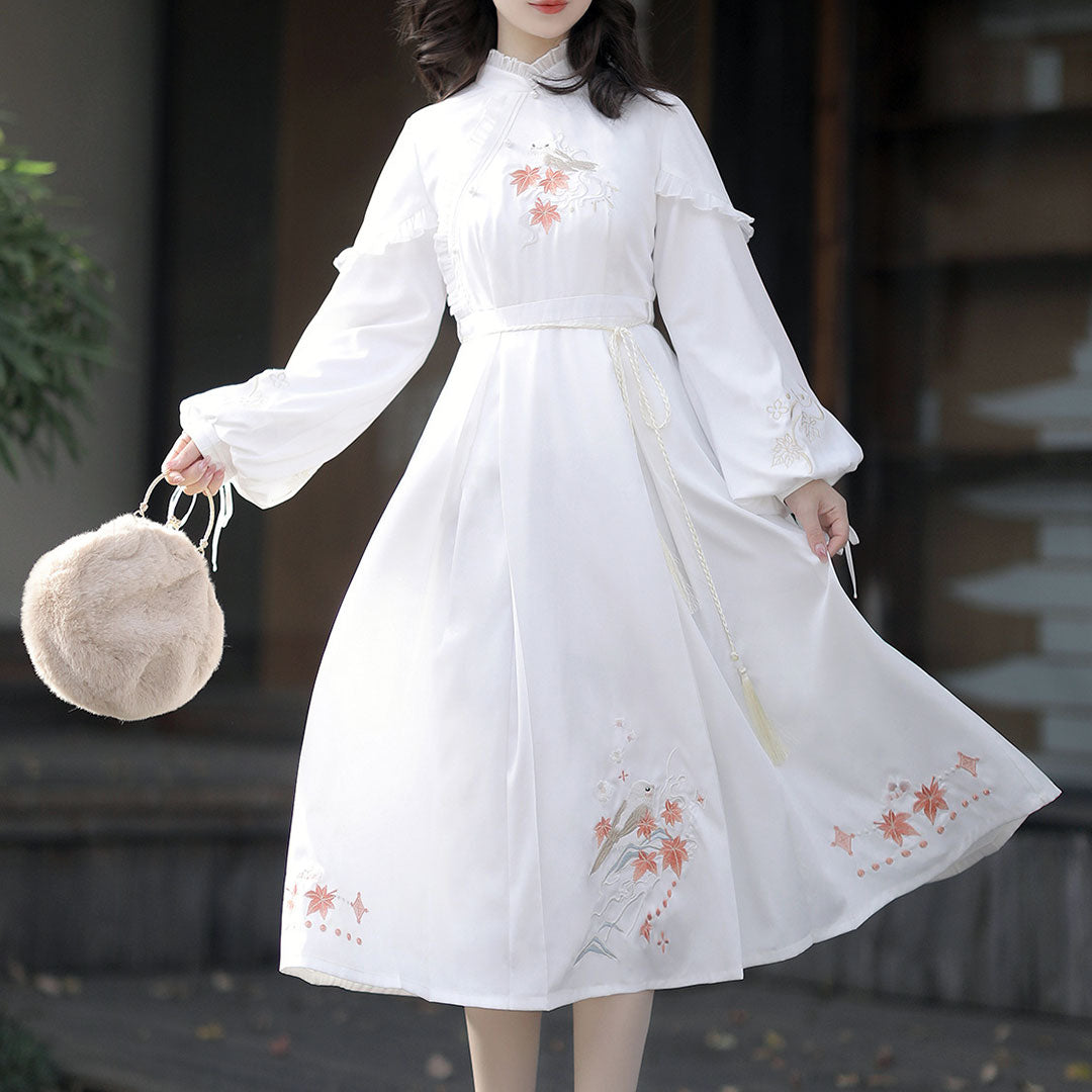 Cute Bird Tassel Flower Dress SE22814