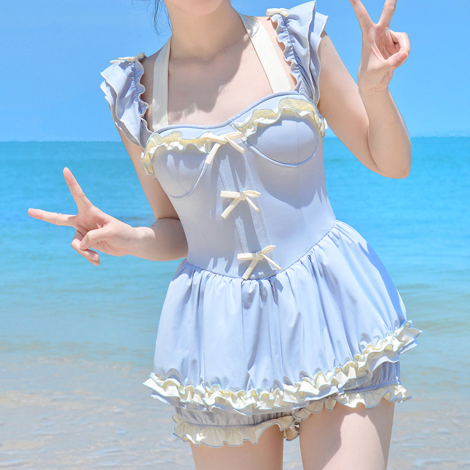 Cute Bow Blue Swimsuit SE23274