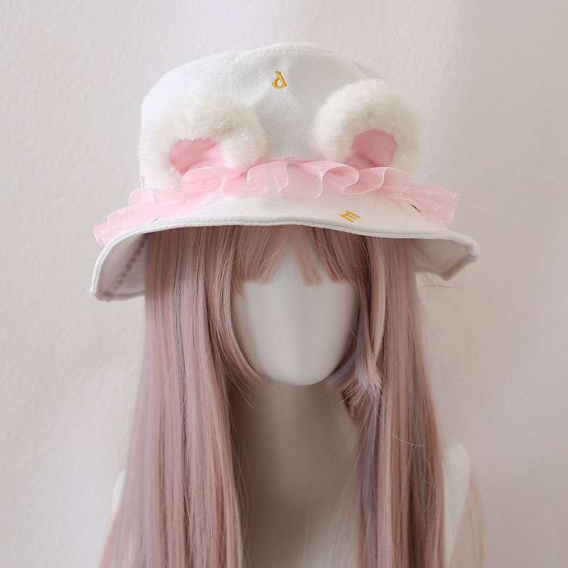 Cute Lace Bear Fisherman Hat SE22941