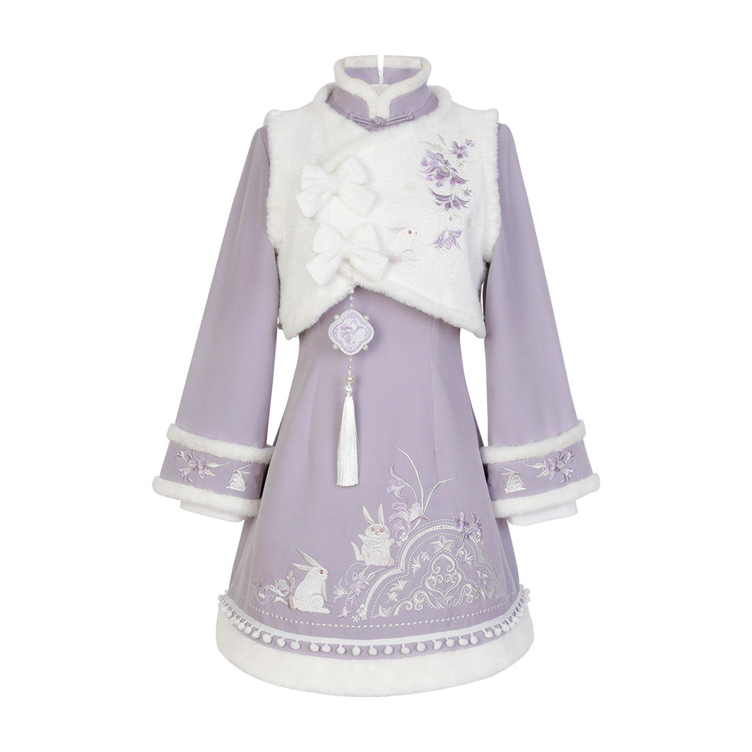 Cute Warm Rabbit Dress Set SE23007