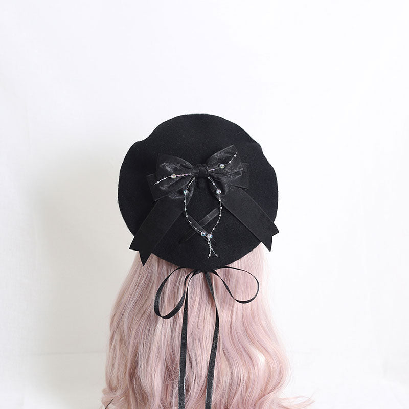 Cute Woolen Bow Beret SE22968