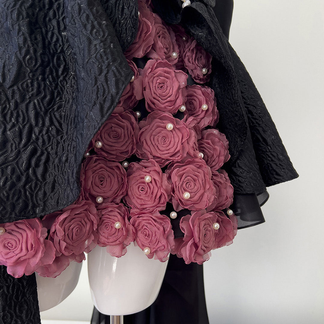 Elegant Bow 3D Flower Dress SE23279