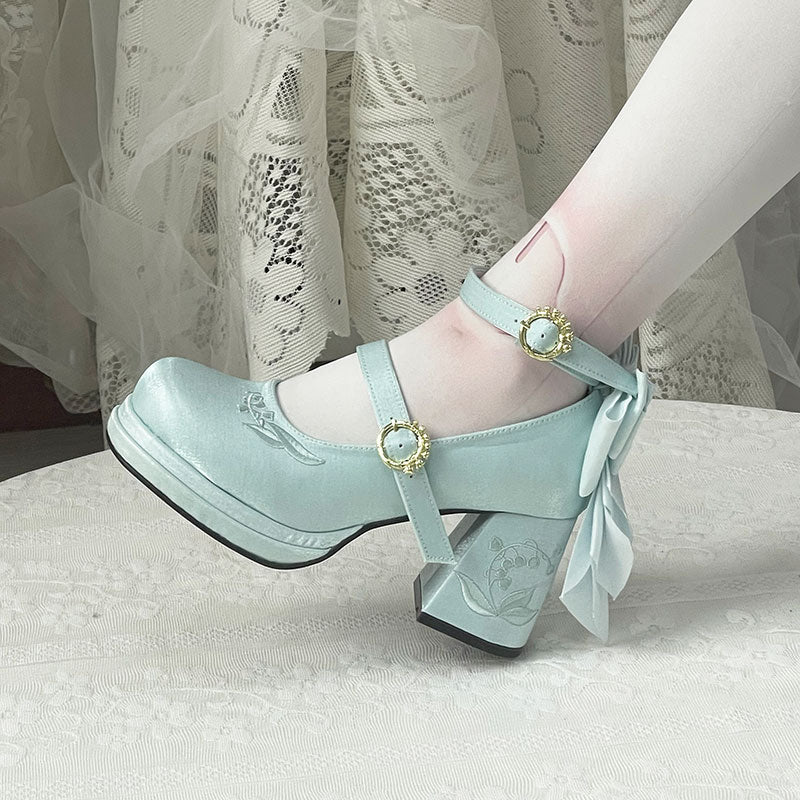 Elegant Bow Flower Shoes SE23494