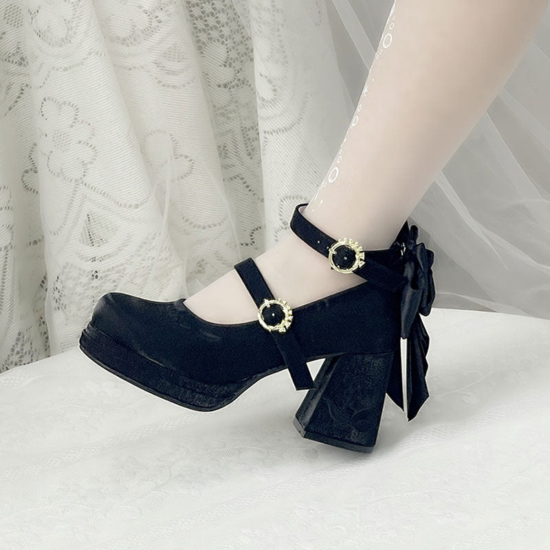 Elegant Bow Flower Shoes SE23494