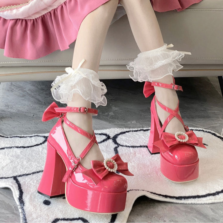 Elegant Bow Heels Shoes SE22741