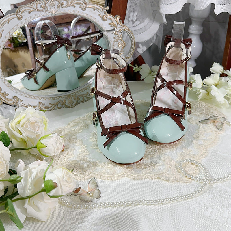 Elegant Bow Heels Shoes SE23620
