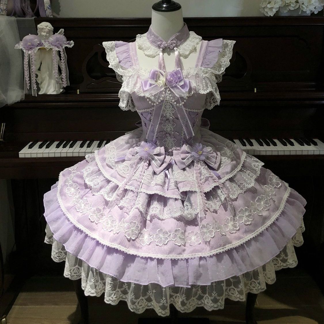 Elegant Bow Lace Lolita Dress SE23792