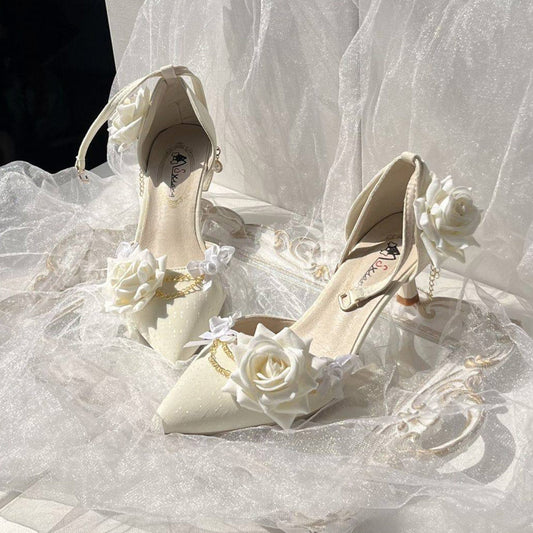 Elegant Flower Heels Shoes SE23565