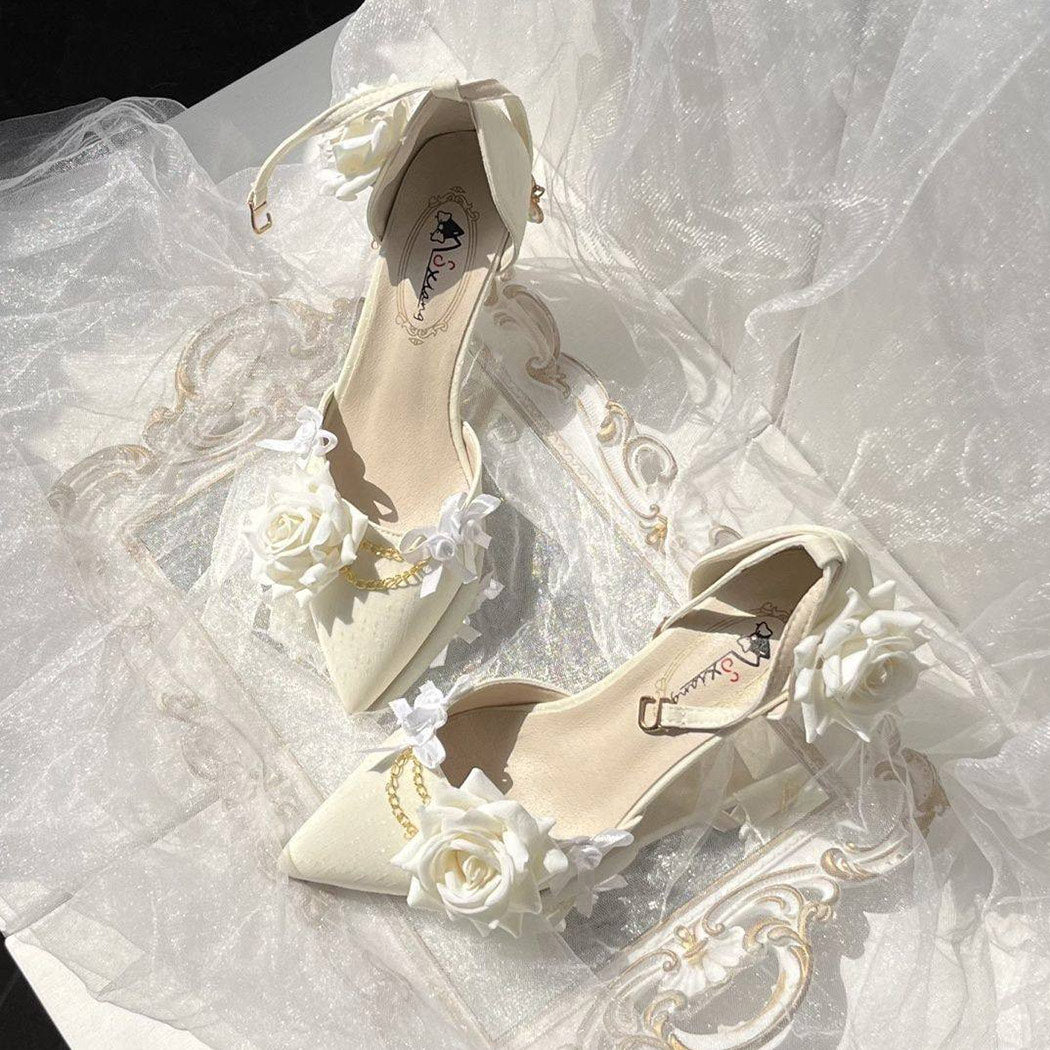 Elegant Flower Heels Shoes SE23565