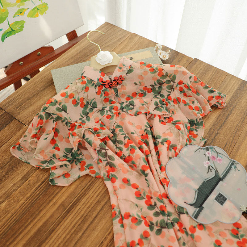 Elegant Fruit Pattern Cheongsam Dress SE22828