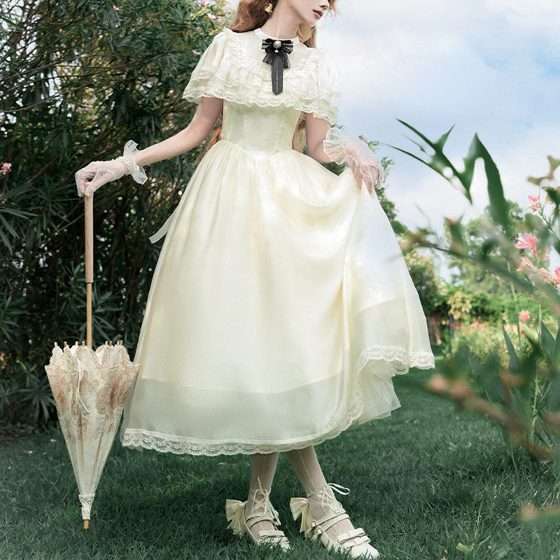 Elegant Lace Bow Dress SE23562