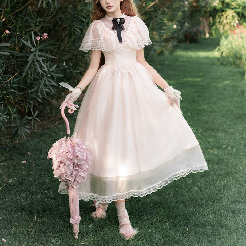 Elegant Lace Bow Dress SE23562