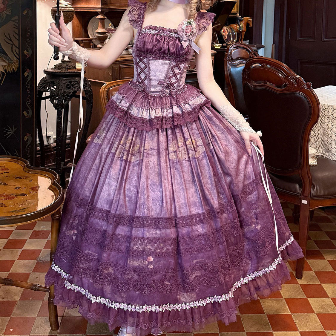 Elegant Lace Skirt Set SE23524