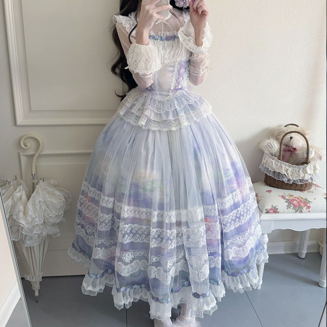 Elegant Lace Skirt Set SE23524