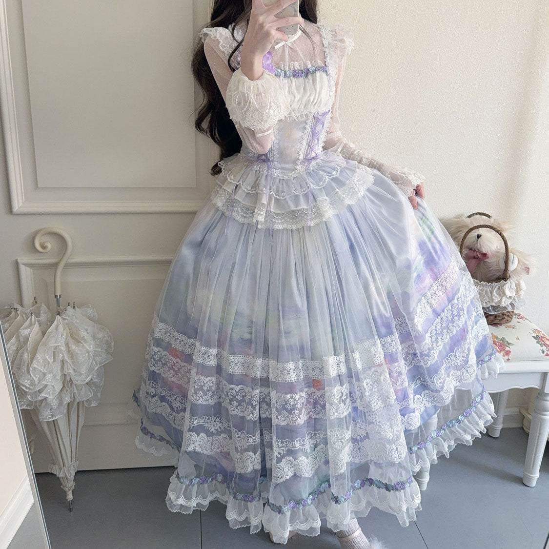 Elegant Lace Skirt Set SE23524
