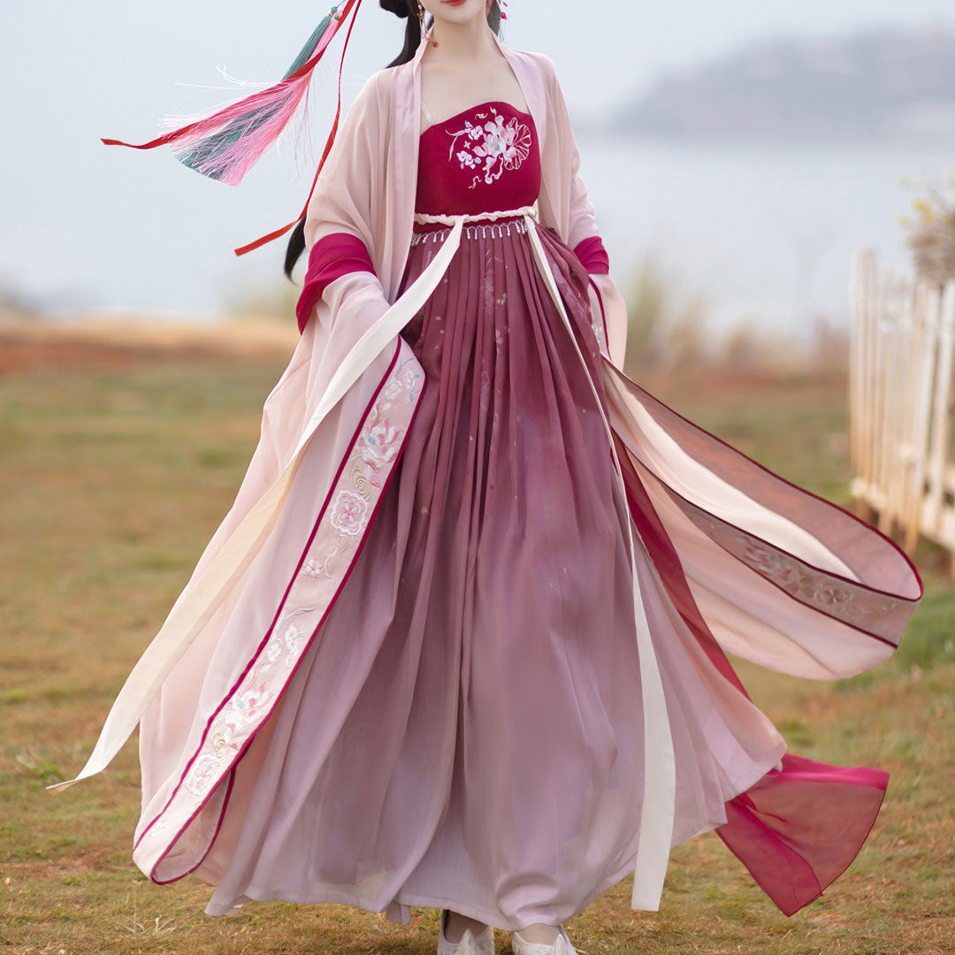 Embroidered Flower Hanfu Dress SE23091