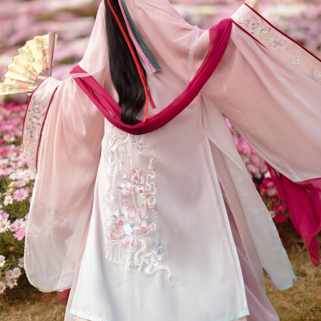 Embroidered Flower Hanfu Dress SE23091