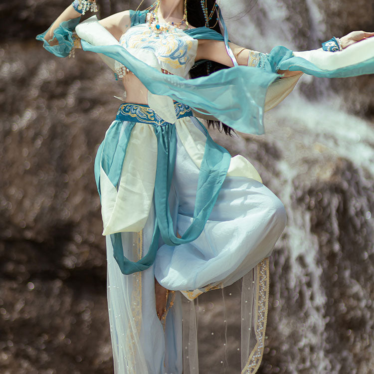 Embroidered Flower Hanfu Set SE22718