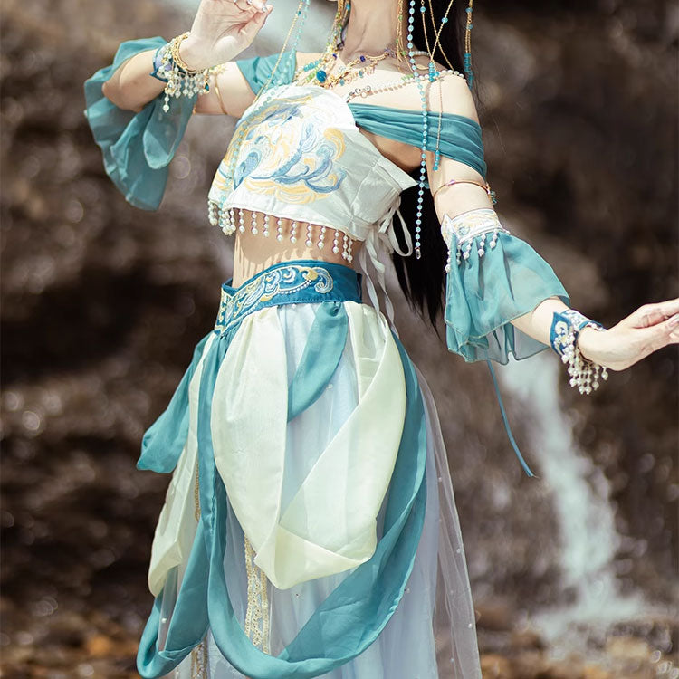 Embroidered Flower Hanfu Set SE22718