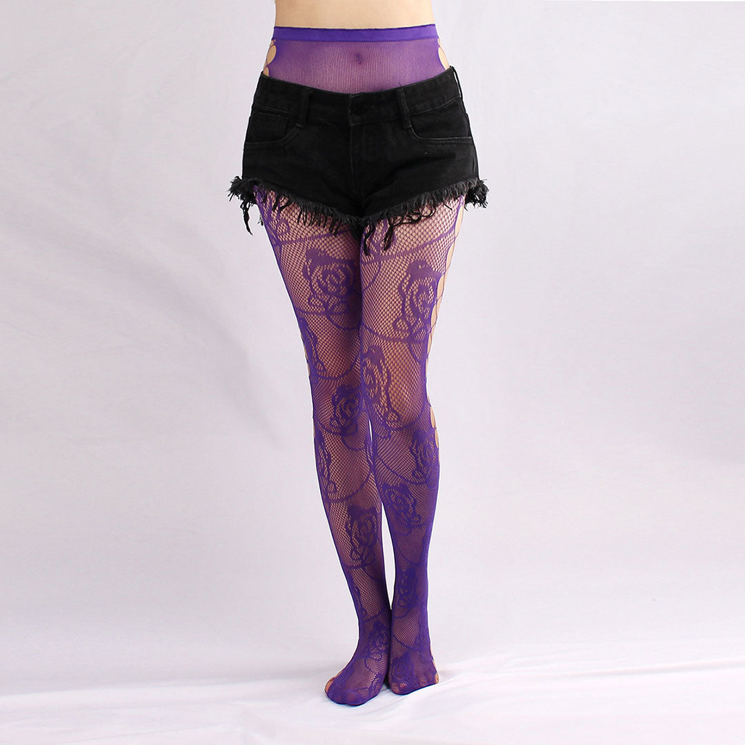 Fishnet Flower Pantyhose SE22903