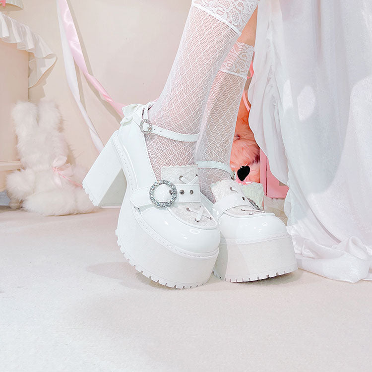 Floral Bow Platform Shoes SE23174