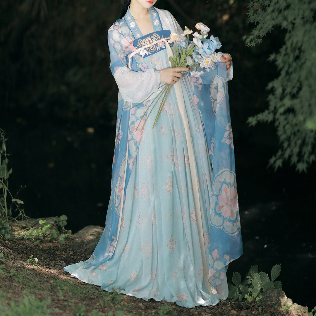 Floral Embroidery Hanfu Dress Set SE22720