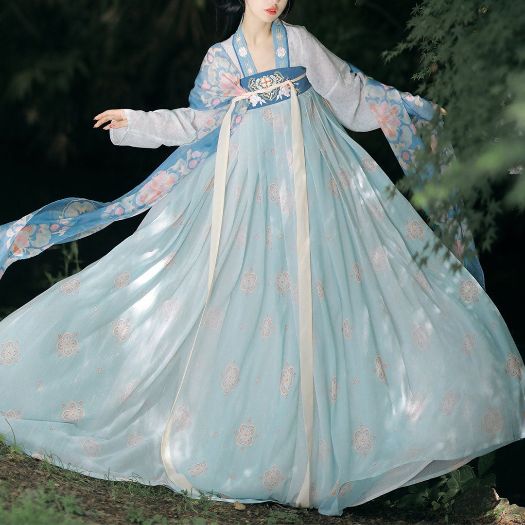 Floral Embroidery Hanfu Dress Set SE22720