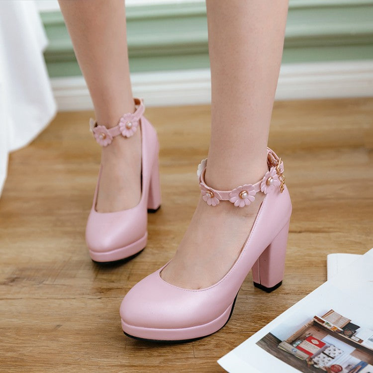 Floral Heels Shoes SE23215