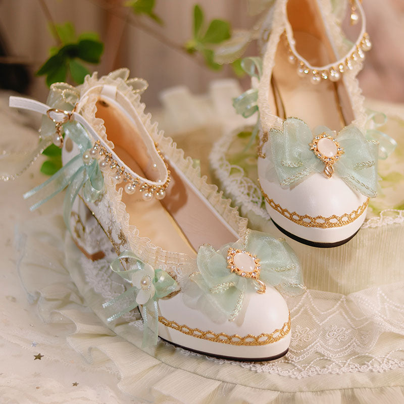 Floral heels with bows SE23361