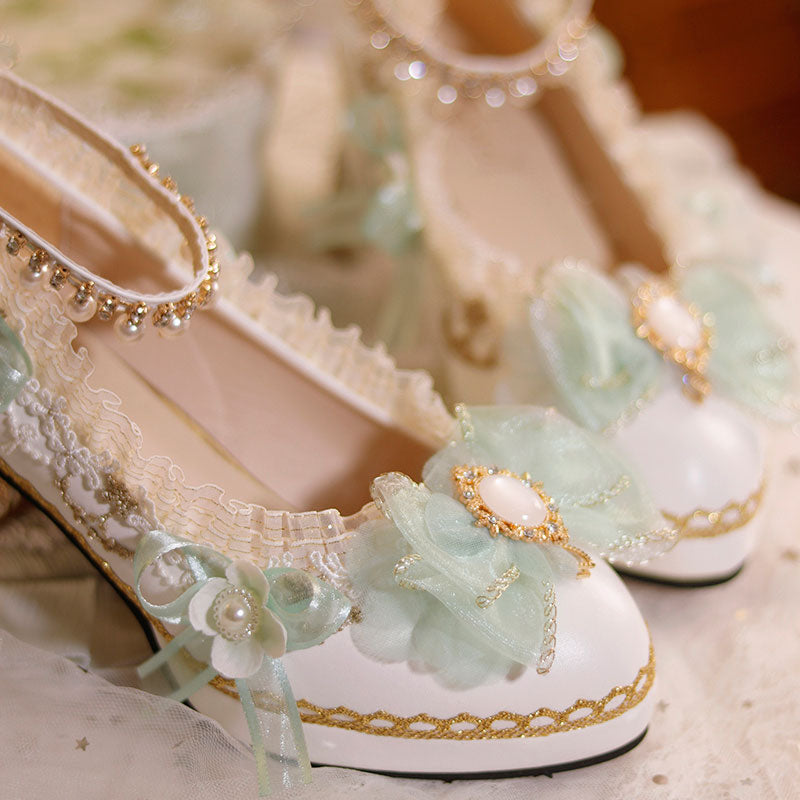 Floral heels with bows SE23361