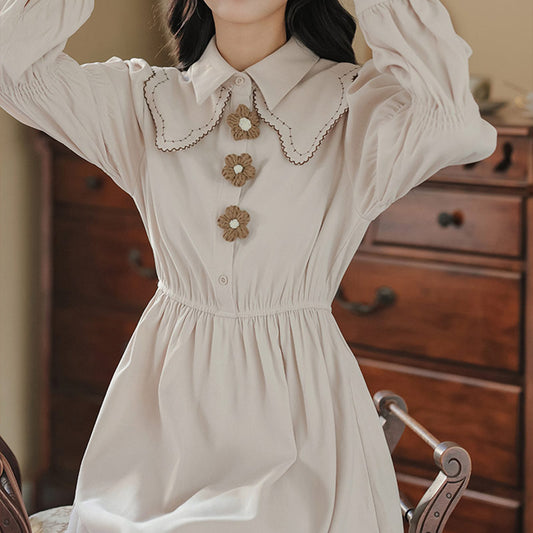 Flower-decorated Elegant Dress SE23727