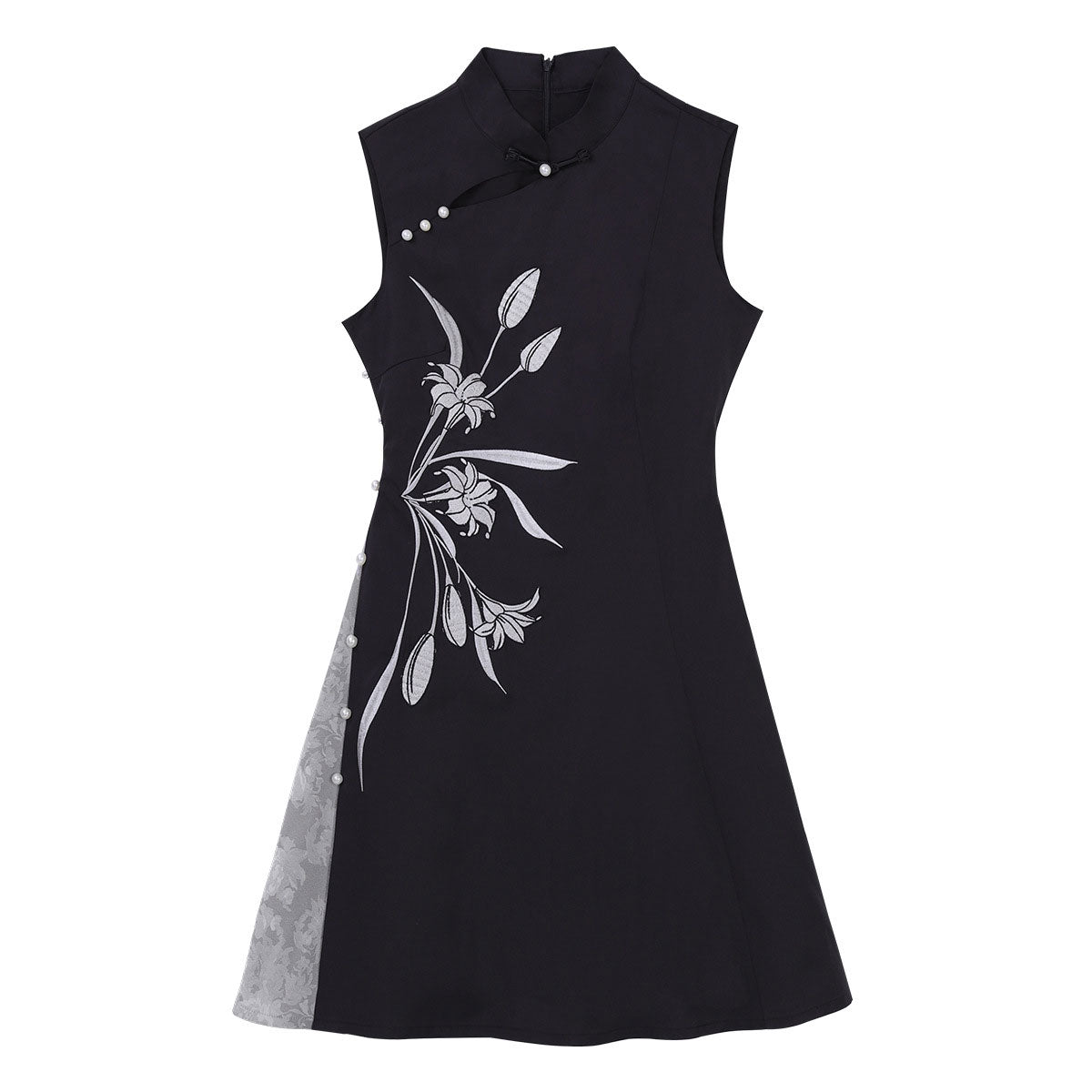 Flower Black Dress SE23470