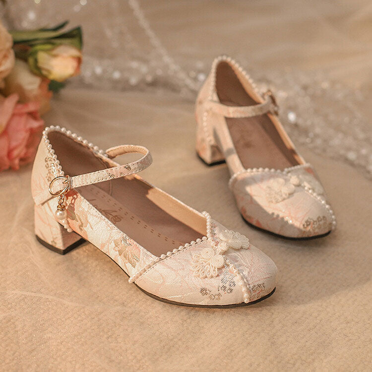 Flower Hanfu Heels Shoes SE23109