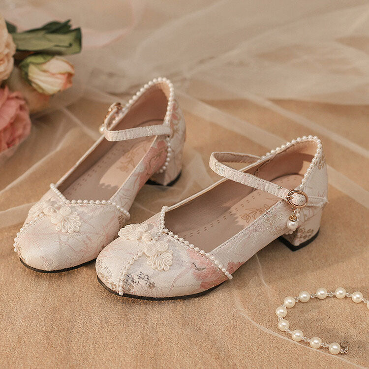 Flower Hanfu Heels Shoes SE23109