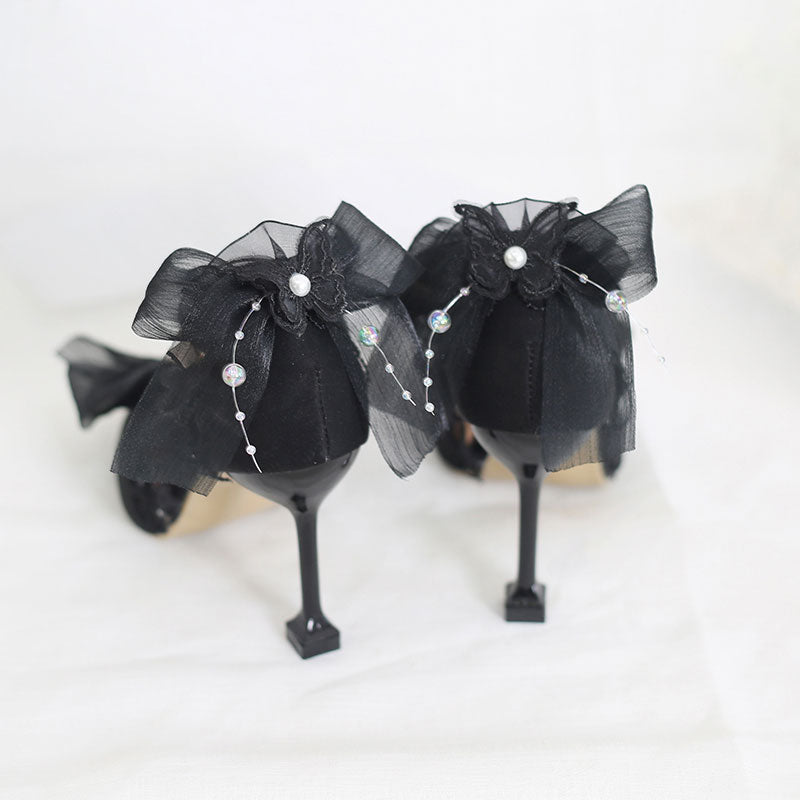 Flower Lace Heel Shoes SE23409