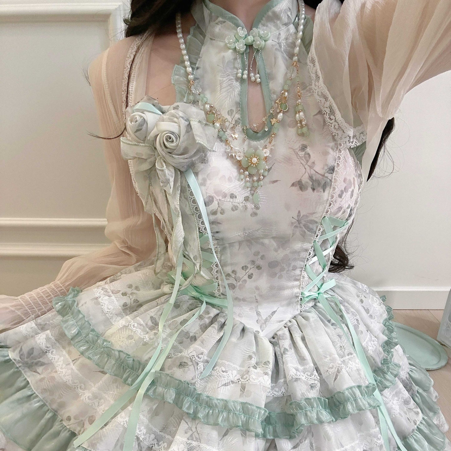 Flower Ribbon Dress SE23774