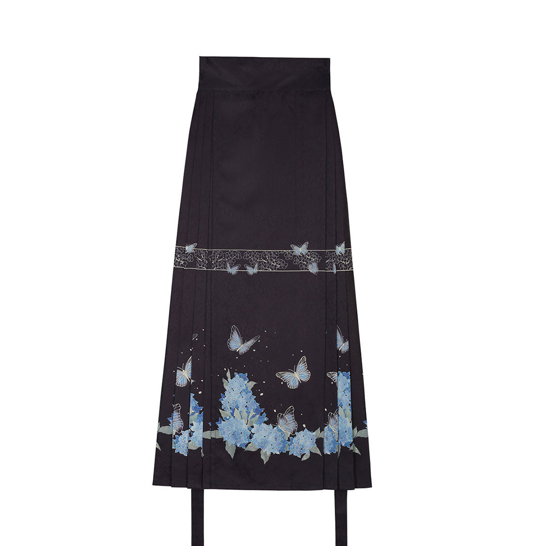 Flower Shirt Butterfly Skirt Set SE23253