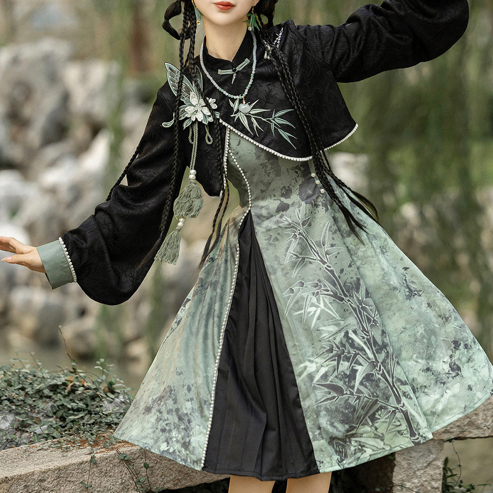 Green Bamboo Lolita Dress Set SE23838