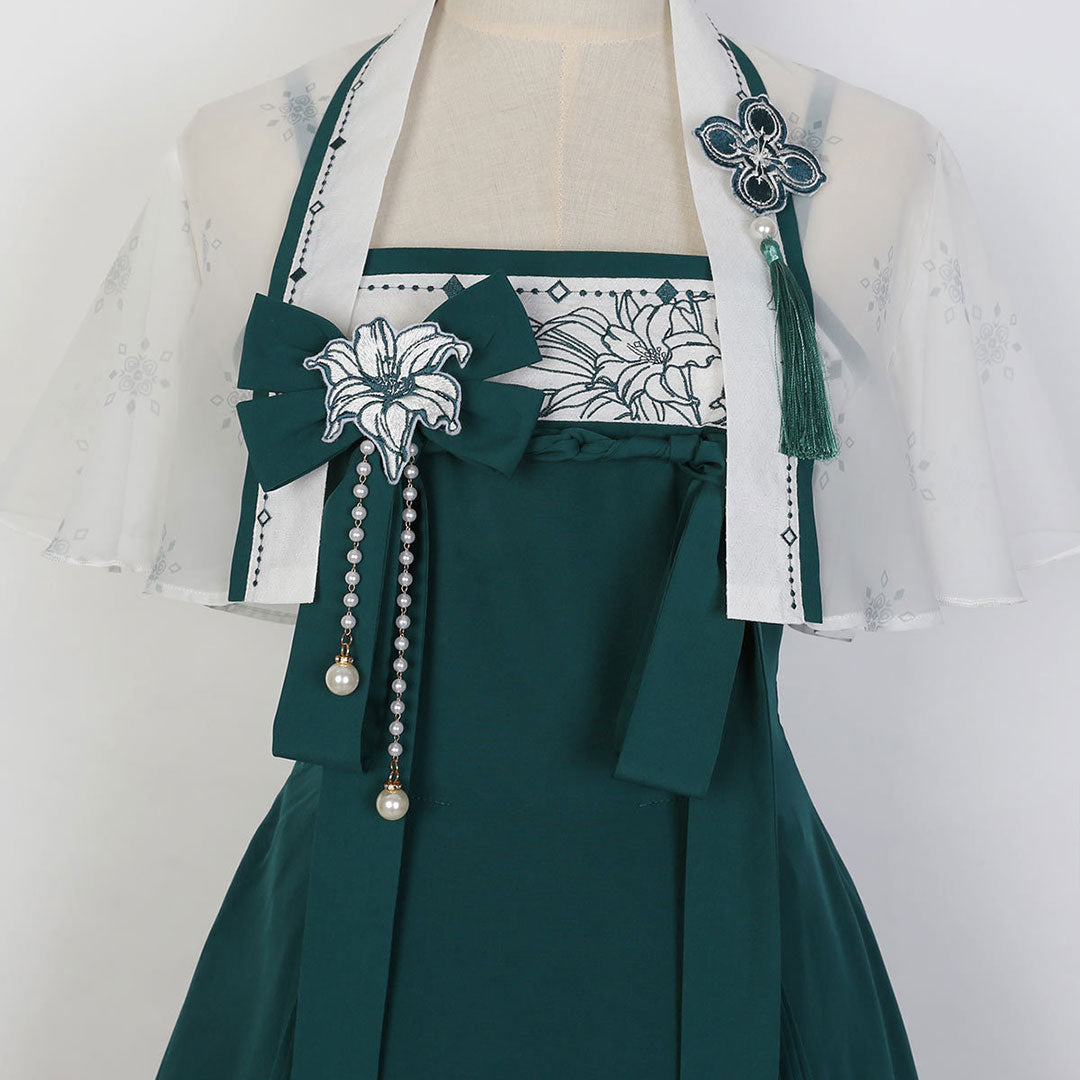 Green Flower Hanfu Dress Set SE22809