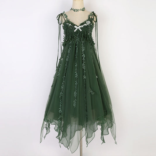 Green Plant Butterfly Dress SE23201
