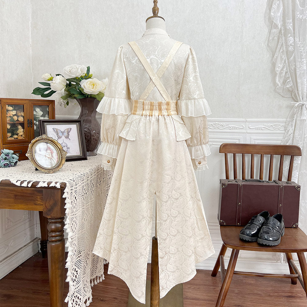 Japanese Bow Shirt Overalls Set SE23567