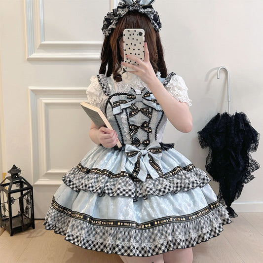 Japanese Plaid Bow Dress SE23258