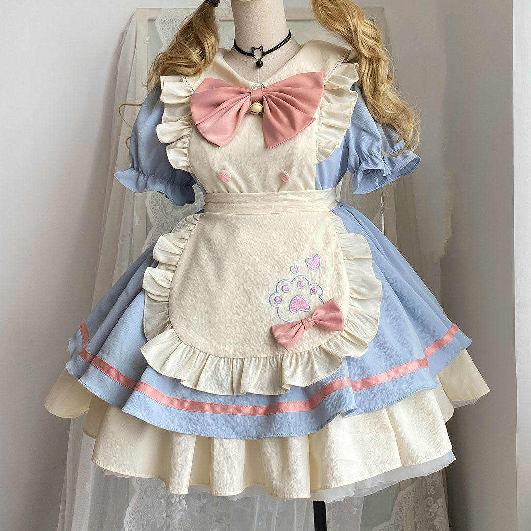 Kawaii Bow Cat Claw Uniform Dress SE22874