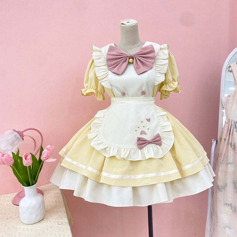 Kawaii Bow Cat Claw Uniform Dress SE22874