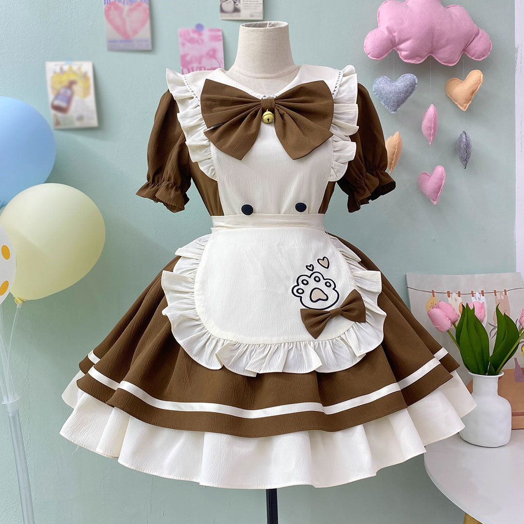 Kawaii Bow Cat Claw Uniform Dress SE22874